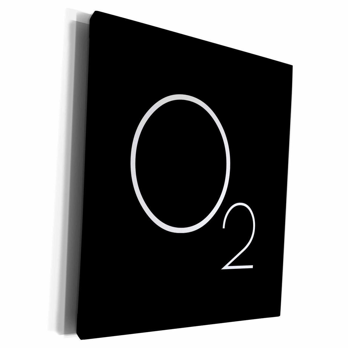3dRose Chemical formula O2 of oxygen or vital air. White... - Museum Grade Canvas Wrap (cw_287172)