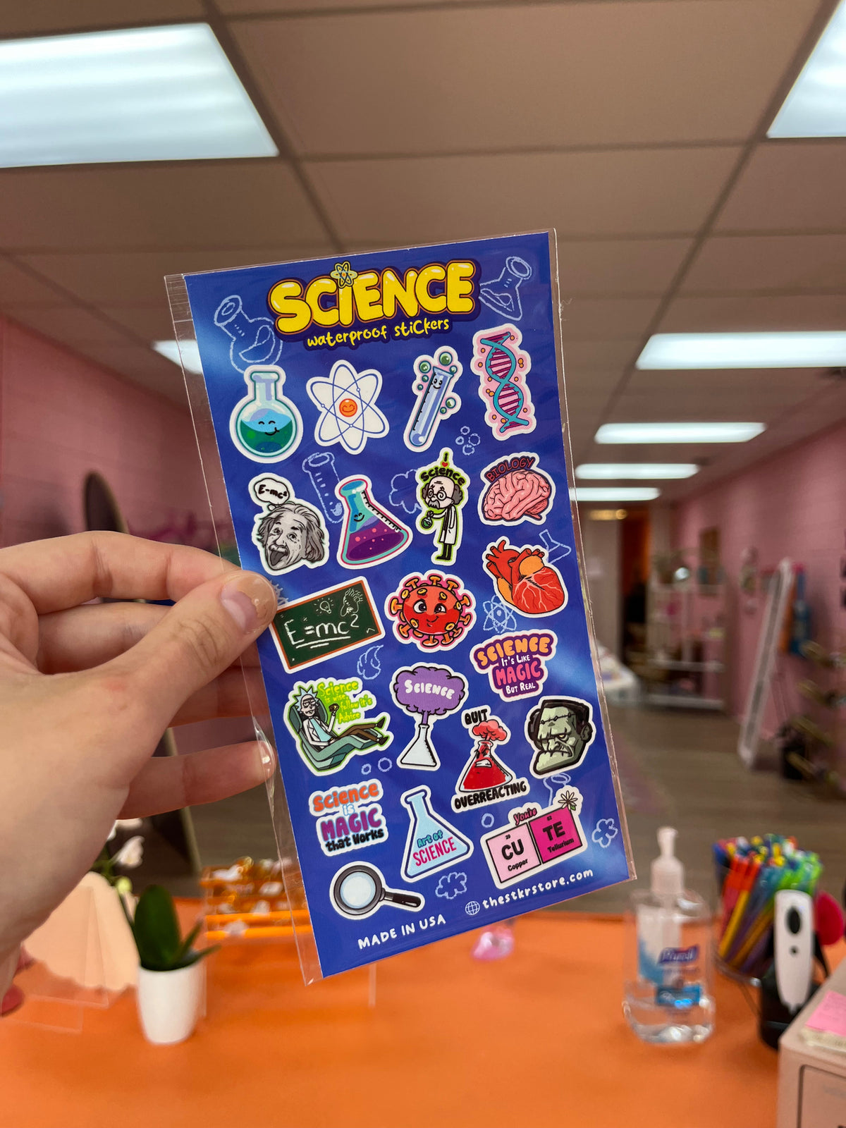 Science Waterproof Sticker Sheet