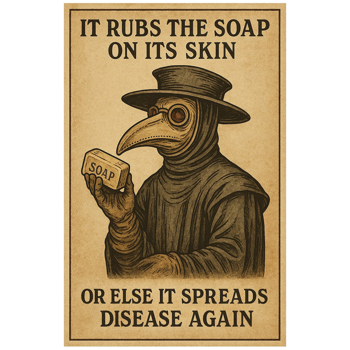 It Rubs the Soap on Its Skin Print