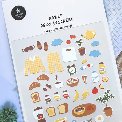 Korean Breakfast Sticker Set