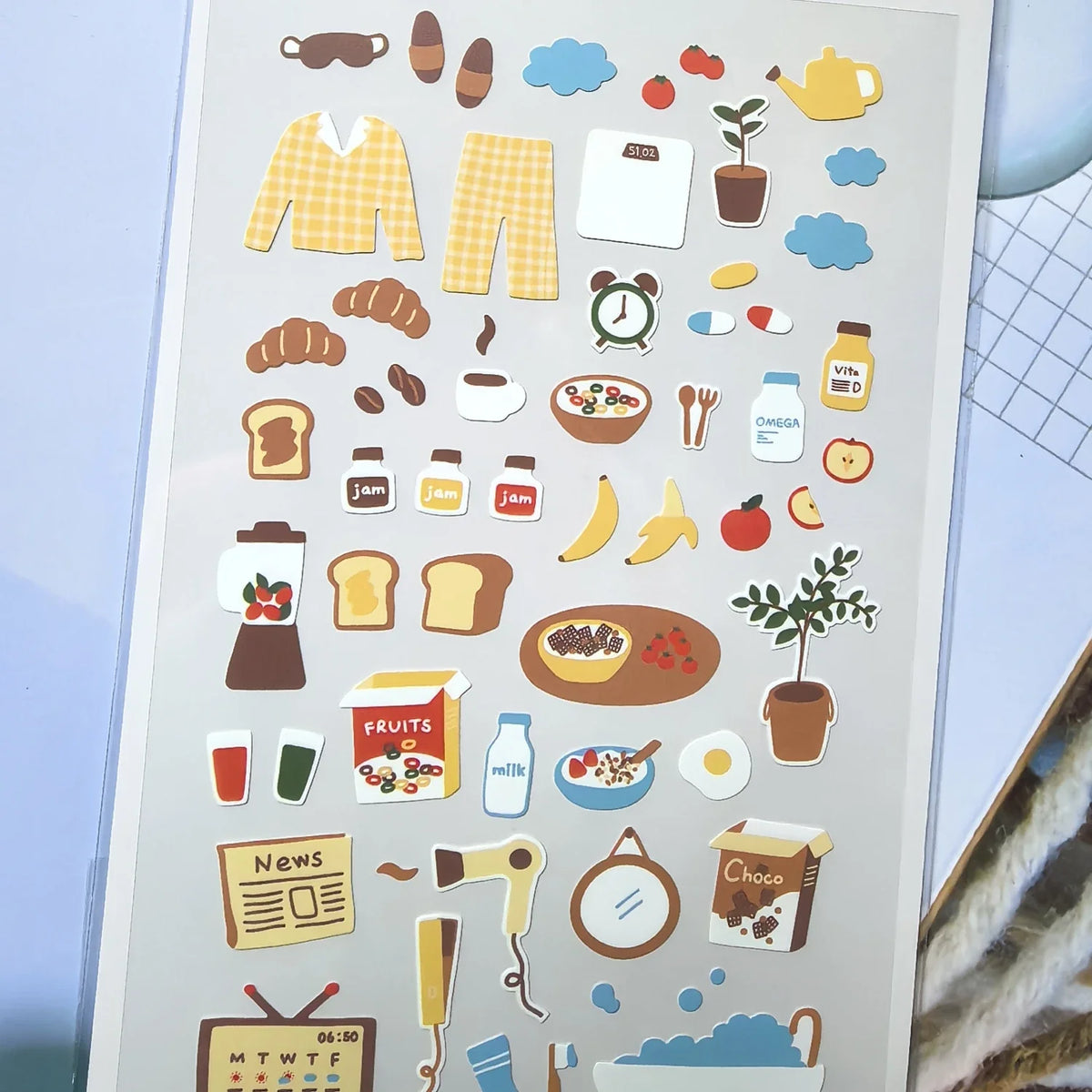 Korean Breakfast Sticker Set