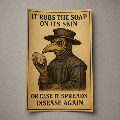 It Rubs the Soap on Its Skin Print