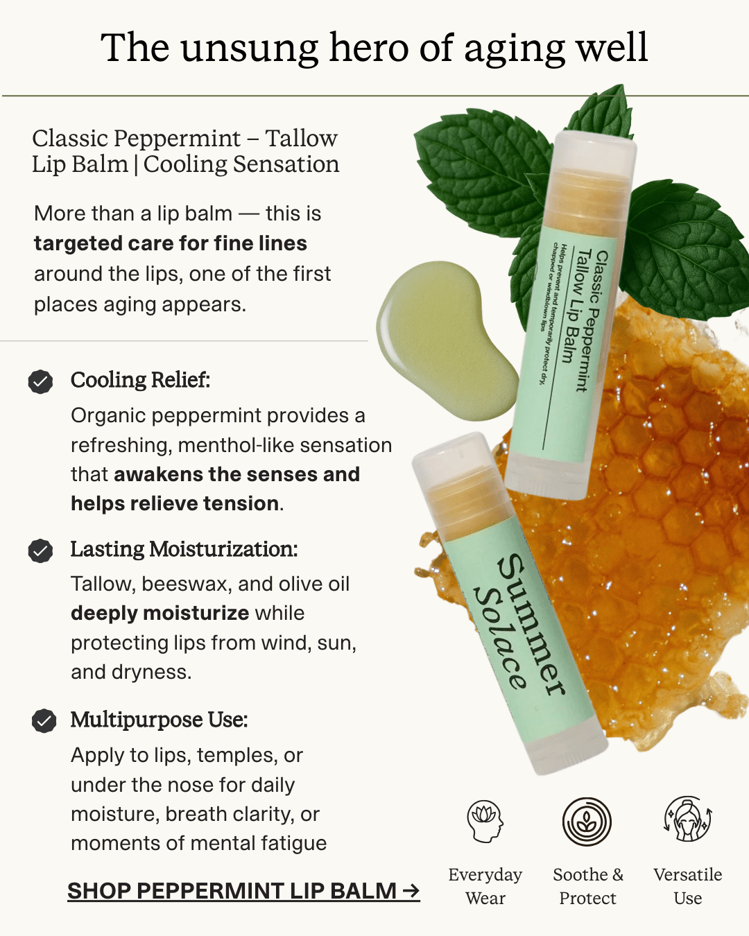 Peppermint Tallow Lip Balm