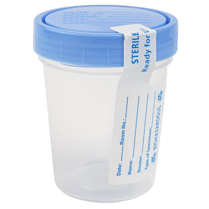 (Each) HXBL Specimen Container cup 3oz/90 ml Sterile Individual pack (Urine Container) 100/Bg