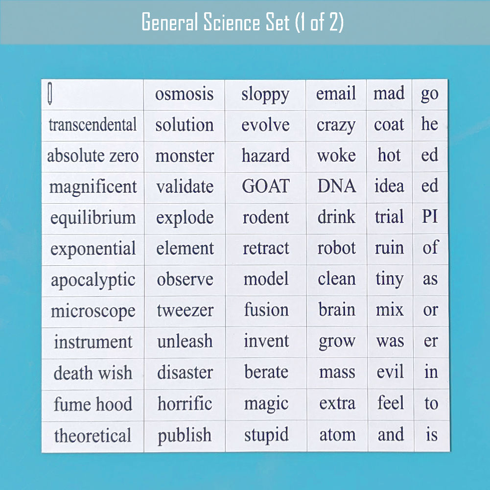 Science Basics Word Magnets