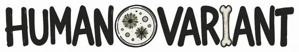 Human Variant logo with agar plate and bone