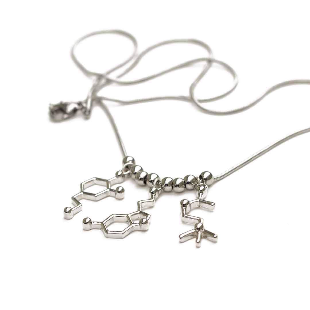 Neurotransmitter Molecules Necklace