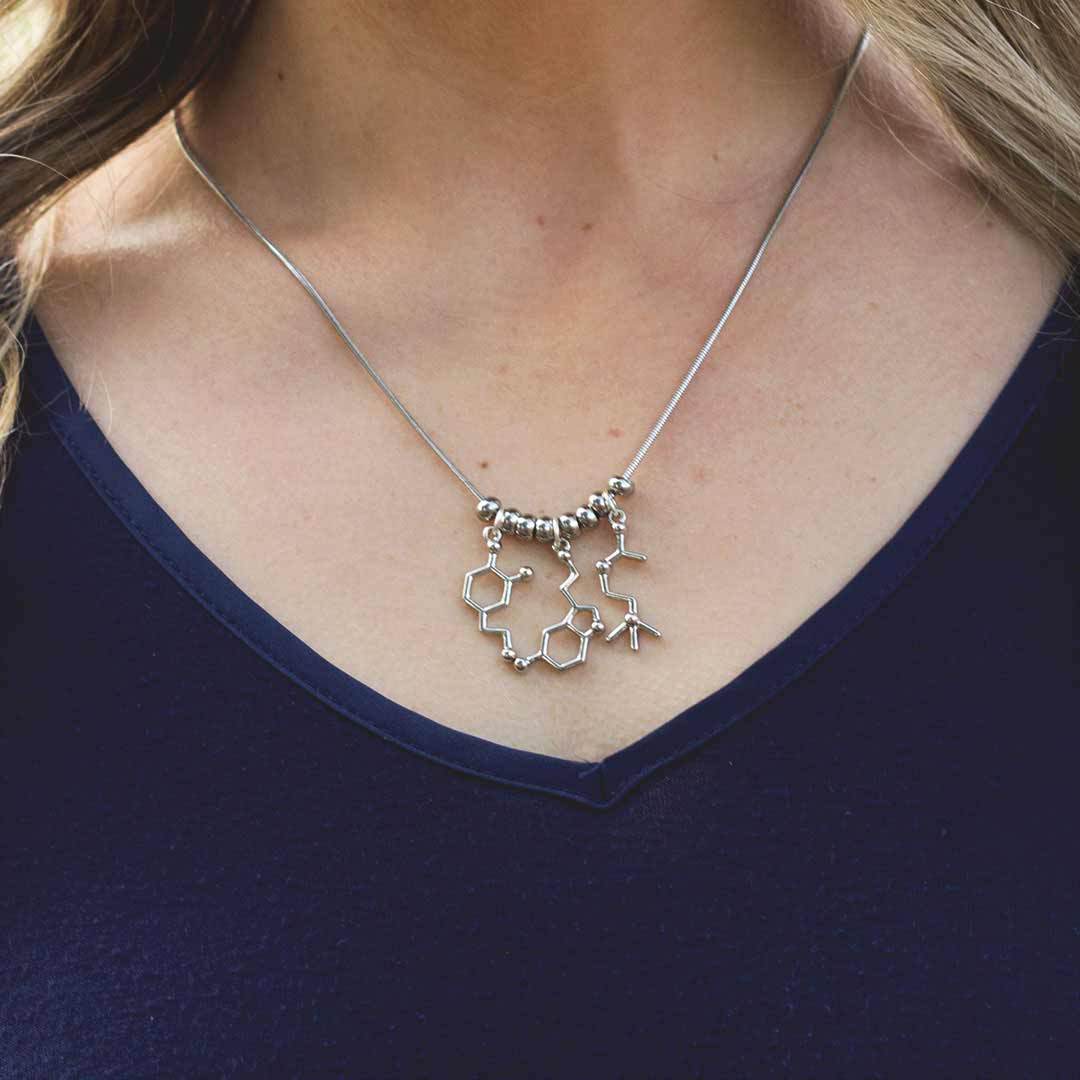 Neurotransmitter Molecules Necklace