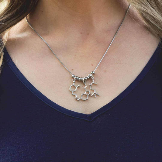Neurotransmitter Molecules Necklace