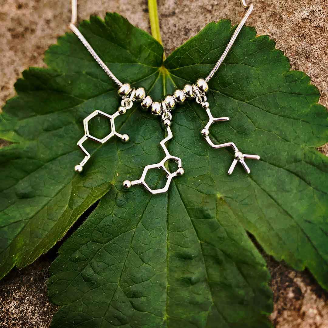 Neurotransmitter Molecules Necklace